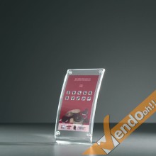 PORTA AVVISI DEPLIANT LOCANDINE FOTO TARGHE DA TAVOLO BANCO FORMATO A7  PAB204