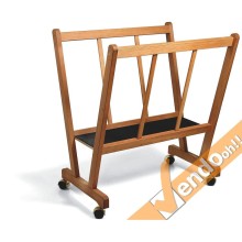 PORTA TELE QUADRI DISEGNI BLOCCHI CARTELLLE RIVISTE IN LEGNO CON RUOTEIWPC-70