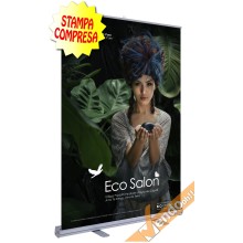 BANNER ROLL UP ROLL-UP ESPOSITORE PUBBLICITARIO DA PAVIMENTO VERTICALE 122X200