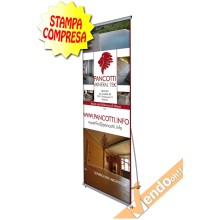 BANNER ESPOSITORE PUBBLICITARIO DA PAVIMENTO VERTICALE 80X205 INTERNO ESTERNO