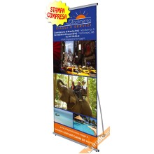 BANNER ESPOSITORE PUBBLICITARIO DA PAVIMENTO VERTICALE 100X205 INTERNO ESTERNO
