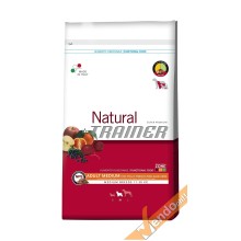 ALIMENTI CIBO MANGIME CROCCHETTE CANI ADULTI MEDIUM POLLO RISO ALOE VERA 3 12 kg