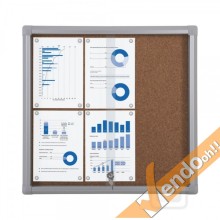 BACHECA IN SUGHERO NATURALE FORMATO 6XA4 PER COMUNICAZIONI PER UFFICIO SCUOLA