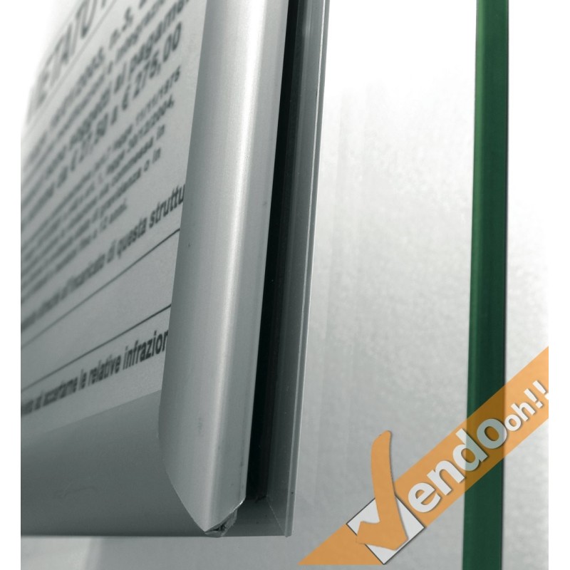 CORNICE ESPOSITIVA PUBBLICITARIA BIFACCIALE F.TO A4 DA VETRATA VETRINA VETRO