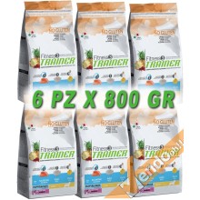 FITNESS3 PUPPY E JUNIOR MINI SALMONE CROCCHETTE PESCE CANE CUCCIOLO 800gr 6 PZ