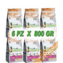 FITNESS3 PUPPY E JUNIOR MINI ANATRA RISO CROCCHETTE CANE CUCCIOLO 800GR PER 6 PZ