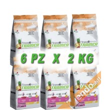 FITNESS3 PUPPY E JUNIOR MINI ANATRA RISO CROCCHETTE CANE CUCCIOLO 2KG PER 6 PZ