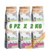 FITNESS3 PUPPY E JUNIOR MINI ANATRA RISO CROCCHETTE CANE CUCCIOLO 2KG PER 6 PZ