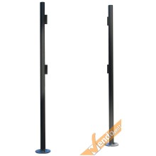 2 MONTANTI IN ALLUMINIO OVALI 200 CM PER BACHECA CITY DA INTERRAMENTO O A BASE