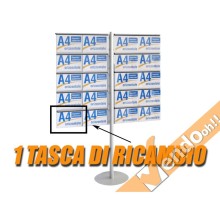 PAGINA DI RICAMBIO TASCA A4 ORIZZONTALE PER NOSTRI ESPORITORI SERIE ALMA