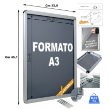 CORNICE ESPOSITIVA F.TO A4 PUBBLICITARIA APPENDERE SU PARETE MURO NEGOZIO CRPT01