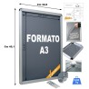 CORNICE ESPOSITIVA F.TO A4 PUBBLICITARIA APPENDERE SU PARETE MURO NEGOZIO CRPT01