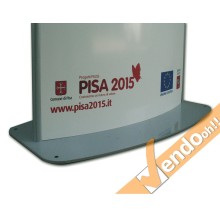 OTEM PUBBLICITARIO BIFACCIALE ESPOSITORE DA TERRA COMUNICAZIONI H 200 L 42 CM