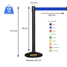 COLONNA COLONNINA NASTRO BLU TEATRO AEROPORTO SEGNA PERCORSO DELIMITA AREA
