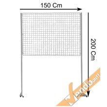 PANNELLO IN RETE METALLICA PARETE MOBILE IN GRIGLIA MOSTRE MUSEO GALLERIA 150X200 CM WHL302