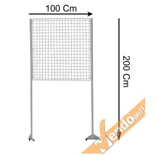 PANNELLO IN RETE METALLICA PARETE MOBILE IN GRIGLIA MOSTRE MUSEO GALLERIA 100X100 CM WHL303