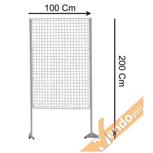PANNELLO IN RETE METALLICA PARETE MOBILE IN GRIGLIA MOSTRE MUSEO GALLERIA 150X100 CM WHL304