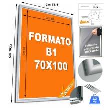 CORNICE ESPOSITIVA PUBBLICITARIA 70x100 DA MURO UFFICIO NEGOZIO AGENZIA CRPT16