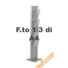 PORTA DEPLIANT FORMATO 1/3 DI A4 DA PAVIMENTO ESPOSITORE PUBLICITARIO META001A