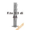 PORTA DEPLIANT FORMATO 1/3 DI A4 DA PAVIMENTO ESPOSITORE PUBLICITARIO META001A