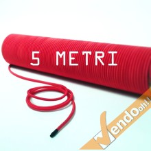 CORDINO CORDONCINO CORDA ELASTICA DIAMETRO 5MM LUNGHEZZA 5 METRI ROSSA MUSE003