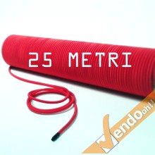CORDINO CORDONCINO CORDA ELASTICA DIAMETRO 5MM LUNGHEZZA 25 METRI ROSSA MUSE003