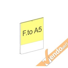 TARGA ESPOSITIVA DA PARETE PANNELLO PORTA AVVISI F.TO A5 VERTICALE TASCA PLEXIGLASS