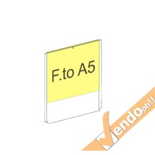 TARGA ESPOSITIVA DA PARETE PANNELLO PORTA AVVISI F.TO A5 VERTICALE TASCA PLEXIGLASS