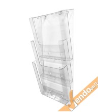 PORTA DEPLIANT DEPLIAN DA PARETE MURO ESPOSITORE A4 3 TASCHE VERTICALE PDP310