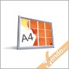 ESPOSITORE PUBBLICITARIO DA BANCO A CORNICE FORMATO A4 CON BASE APPOGGIO ADESIVA