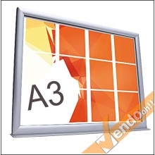 ESPOSITORE PUBBLICITARIO DA BANCO A CORNICE FORMATO A4 CON BASE APPOGGIO ADESIVA