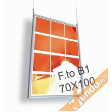 CORNICE DA SOFFITTO PER SOSPENSIONE DALL'ALTO FORMATO B1 70X100 CM CAVI INCLUSI