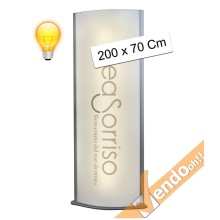 TOTEM PUBBLICITARIO ESPOSITORE DA TERRA BIFACCIALE COMUNICAZIONI E INDICAZIONI
