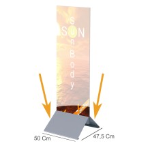 TOTEM PUBBLICITARIO ESPOSITORE DA TERRA BIFACCIALE COMUNICAZIONI E INDICAZIONI