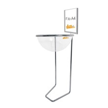 BANCARELLA ESPOSITORE IN METALLO AD UN CESTO DA PAVIMENTO CON PORTA AVVISI A4