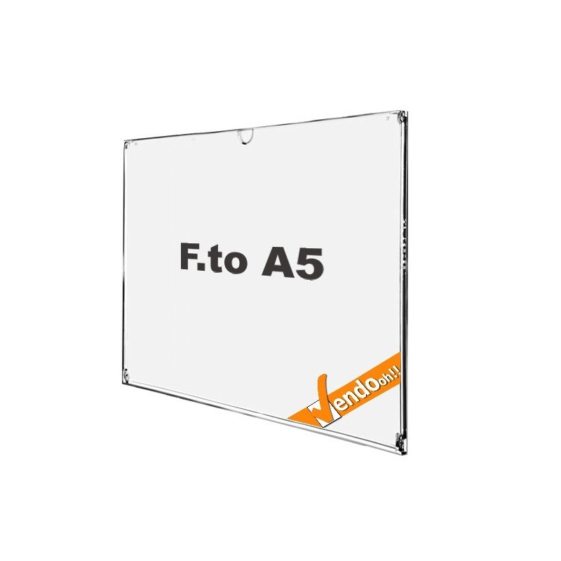 TARGA ADESIVA PORTA AVVISI DA PARETE VETRINA A5 ORIZZONTALE