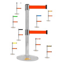 COLONNA COLONNINA DOPPIO NASTRO SEGNA PERCORSO CORSIA DELIMITA AREA ELIMINA CODE