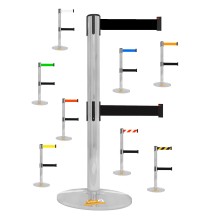 COLONNA COLONNINA DOPPIO NASTRO SEGNA PERCORSO CORSIA DELIMITA AREA ELIMINA CODE