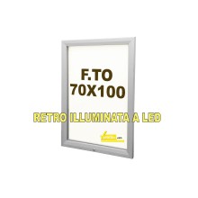 BACHECA RETROILLUMINATA 70X100 PER ESTERNI LUCE A LED VETRO TEMPRATO