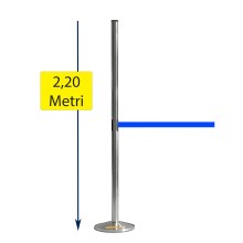 COLONNA COLONNINA SEGNA PERCORSO DELIMITA AREA A NASTRO BLU ALTEZZA OLTRE 200 CM