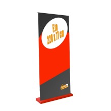 ESPOSITORE ROLL-UP ROLLUP 200X80 ROSSO PERSONALIZZABILE PORTATILE IN VALIGIETTA