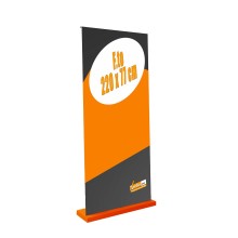 ESPOSITORE ROLL-UP ROLLUP 200X80 ORANGE PERSONALIZZABILE PORTATILE IN VALIGIETTA