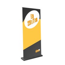 ESPOSITORE ROLL-UP ROLLUP 200X80 NERO PERSONALIZZABILE PORTATILE IN VALIGIETTA