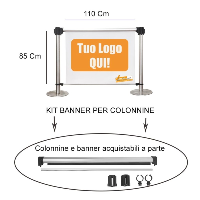 KIT AGGANCI PER BANNER PER COLONNINE DELIMITA AREA PRIVACY SEPARA CODE TENDIFLEX