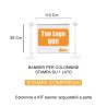 BANNER COMPRESO DI STAMPA 1 LATO PER COLONNINE DELIMITA AREA PRIVACY SEPARA CODE