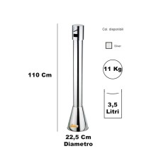 POSACENE A COLONNA CON BASE CONICA AUTOPORTANTE IN METALLO AREA FUMATORI RELAX