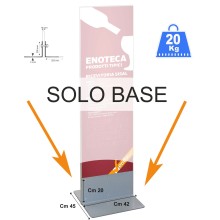 BASE 42 CM IN METALLO PER TOTEM PUBBLICITARIO BIFACCIALE ESPOSITORE DA PAVIMENTO