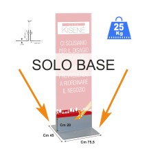 TOTEM PUBBLICITARIO BIFACCIALE DA TERRA DA INTERNO CERTIFICATO H 250 L 90 CM