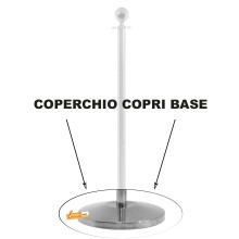 COPERCHIO DELLA BASE DI RICAMBIO PER NOSTRA COLONNINA COLOR SILVER STOP42