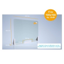 PROTEZIONE PARAFIATO PARA FIATO VETRINA PROTETTIVA RECEPTION DA BANCO FARMACIA